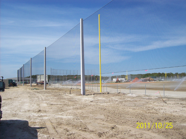 Baseball Field Netting Structure