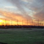 Alley Pond driving range netting installation