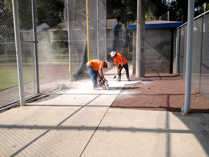 Netting Support Pole Install