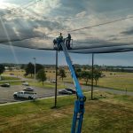 Roof of Netting Enclosure Installation