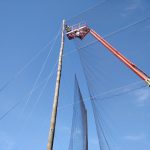 Hanging Barrier Net Panels 100' in the air