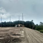 Golf Netting Support Pole Installation