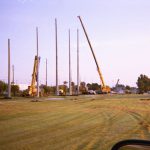 Installation of Barrier Netting Pole Support