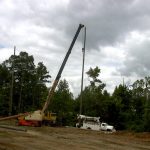 Wood Pole Golf Course Install