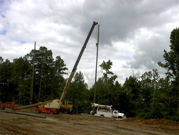 Wood Pole Golf Course Install