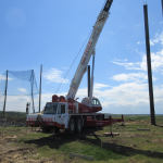 Steel Pole Install for Golf Netting