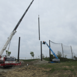 Steel pole extension installation