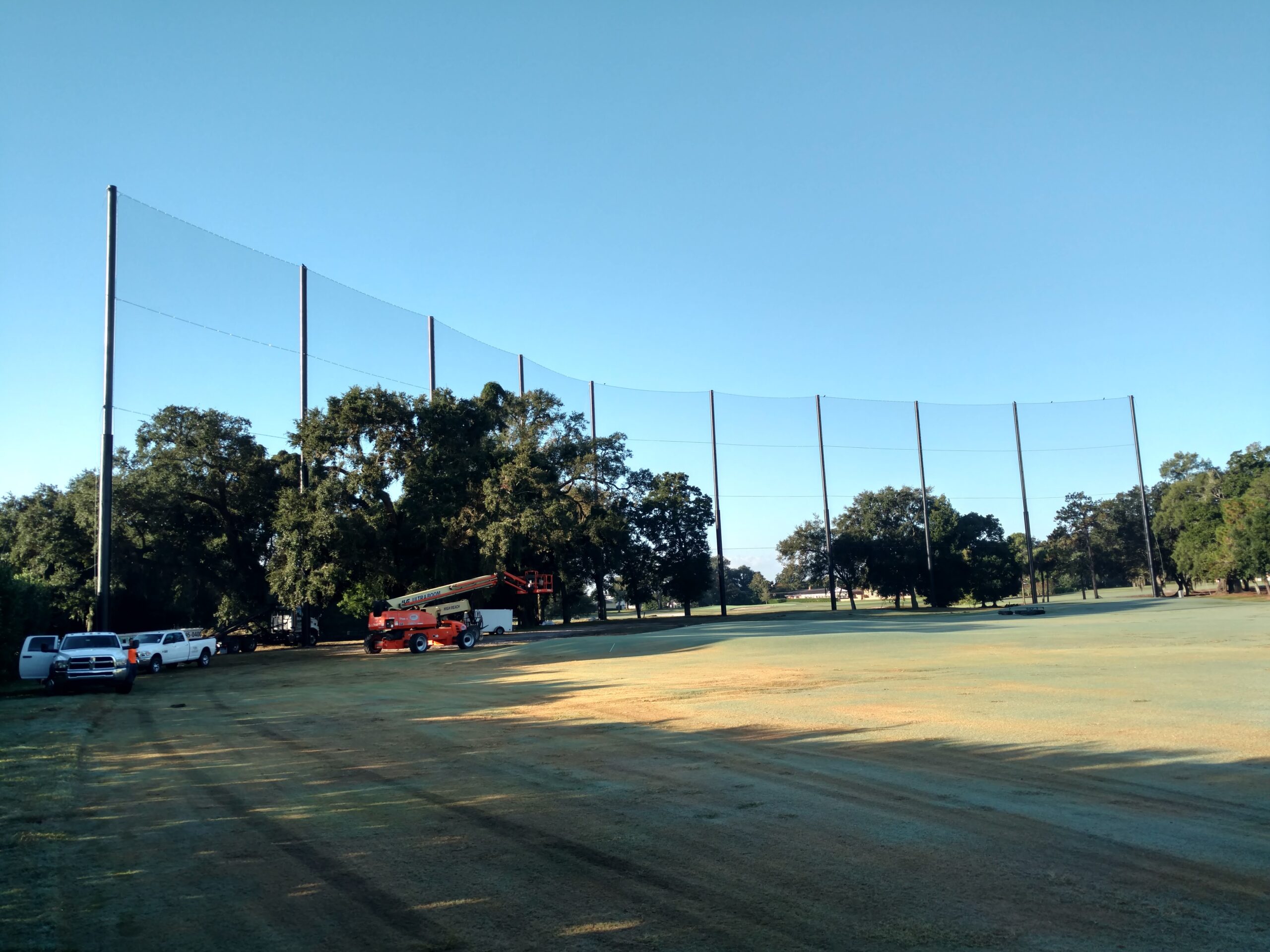 108′ Steel Golf Barrier Netting Structure – Country Club of Orlando