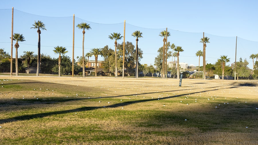 Open green golf course