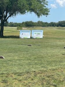 Golf Range Netting Sponsorship Sign